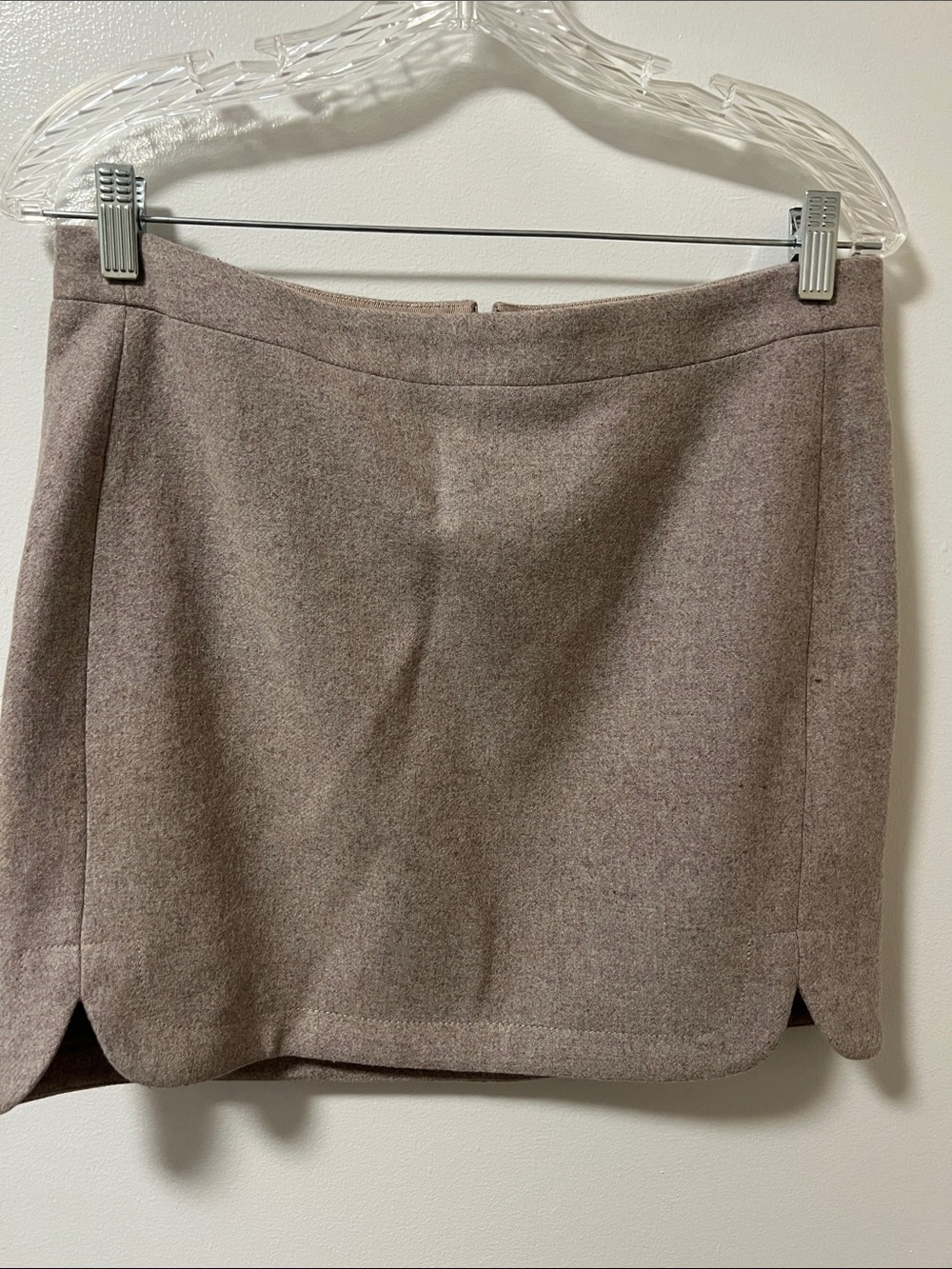 J. Crew Taupe Wool Blend Mini Skirt